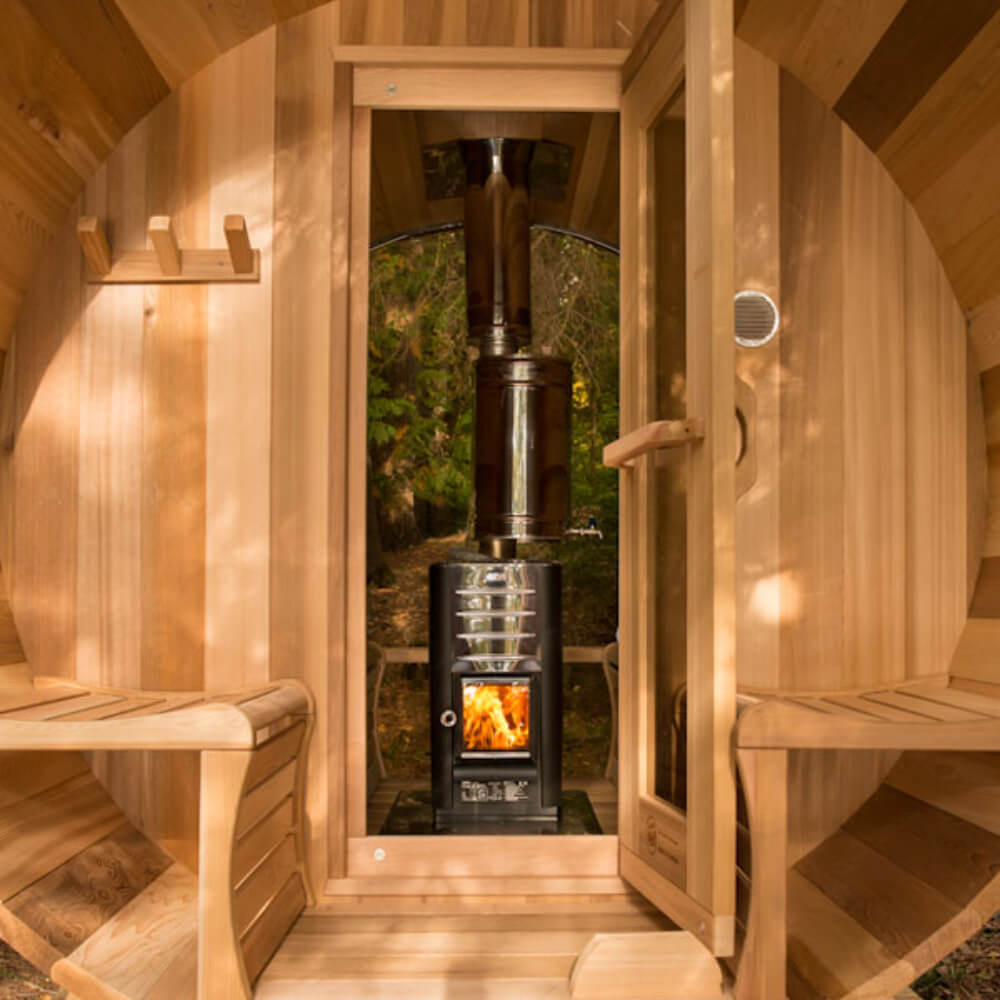 Dundalk Chimney & Heat Shield Set for out the Top with Water Tank - Pilates Reformers Plus