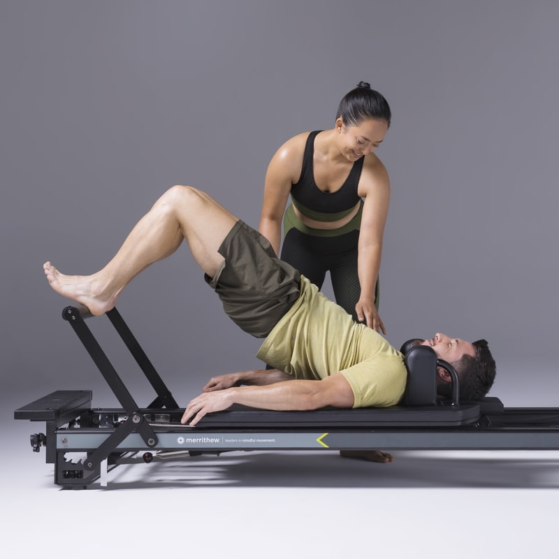 Merrithew MPX Essential Reformer with Vertical Stand - Pilates Reformers Plus