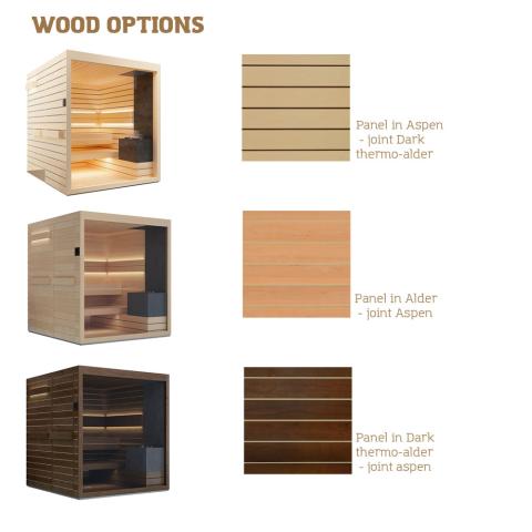 Auroom Natura Wood Outdoor Modular Cabin Sauna Kit - Pilates Reformers Plus