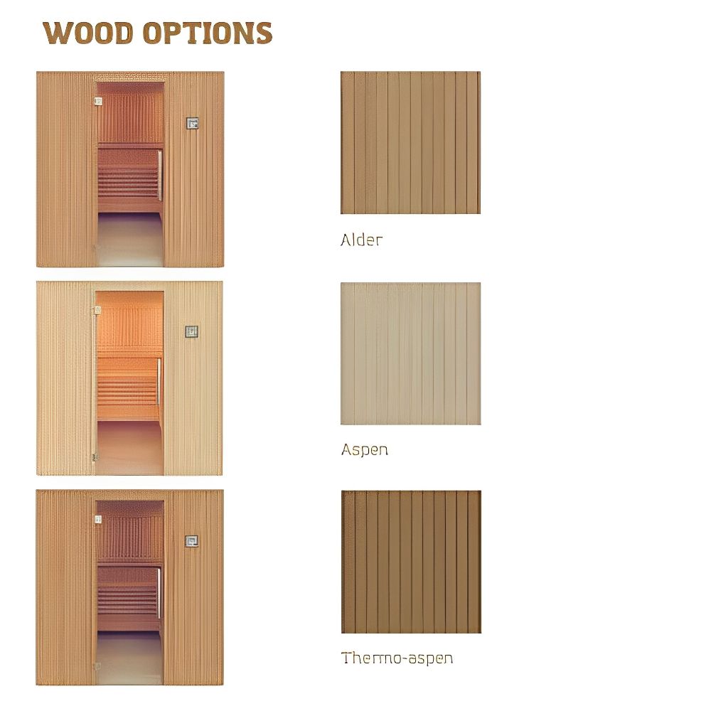 Auroom Familia Wood Indoor Modular Cabin Sauna Kit - Pilates Reformers Plus