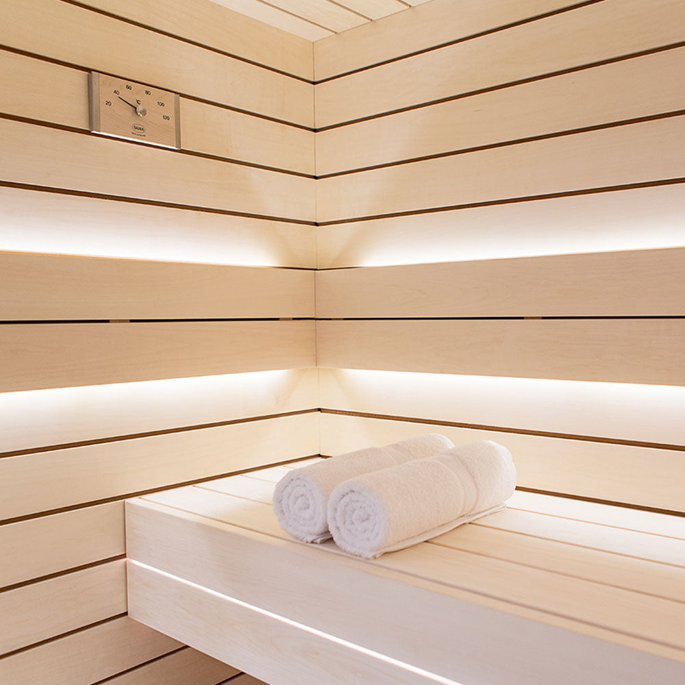 Auroom Lumina Wood Indoor Modular Cabin Sauna Kit - Pilates Reformers Plus