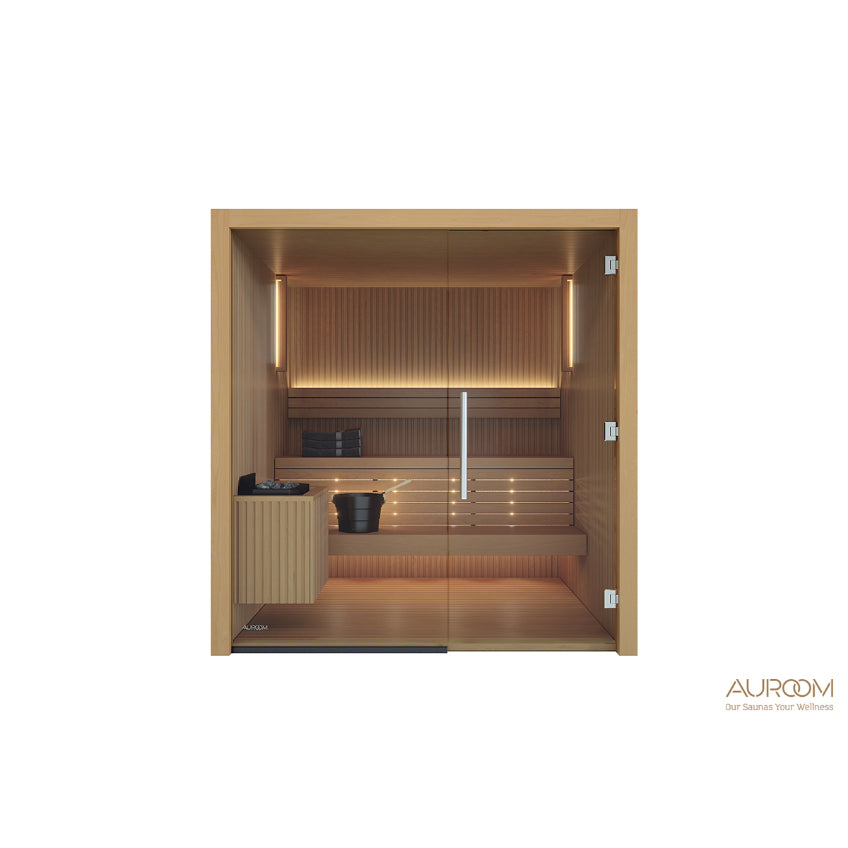 Auroom Libera Glass Indoor Modular Cabin Sauna Kit - Pilates Reformers Plus