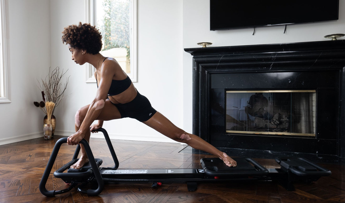 Rubberized steel cables included with the Lagree Fitness Micro machine