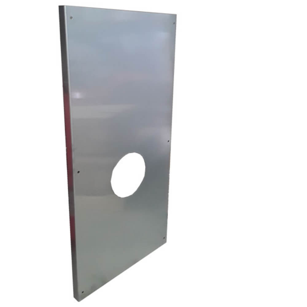 Dundalk 23"x48" Stainless Back Wall Plate with Hole - Pilates Reformers Plus