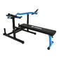 adjustable bench press machine for home gym with guided press arms and weight plate system