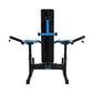 adjustable bench press machine for home gym with guided press arms and weight plate system