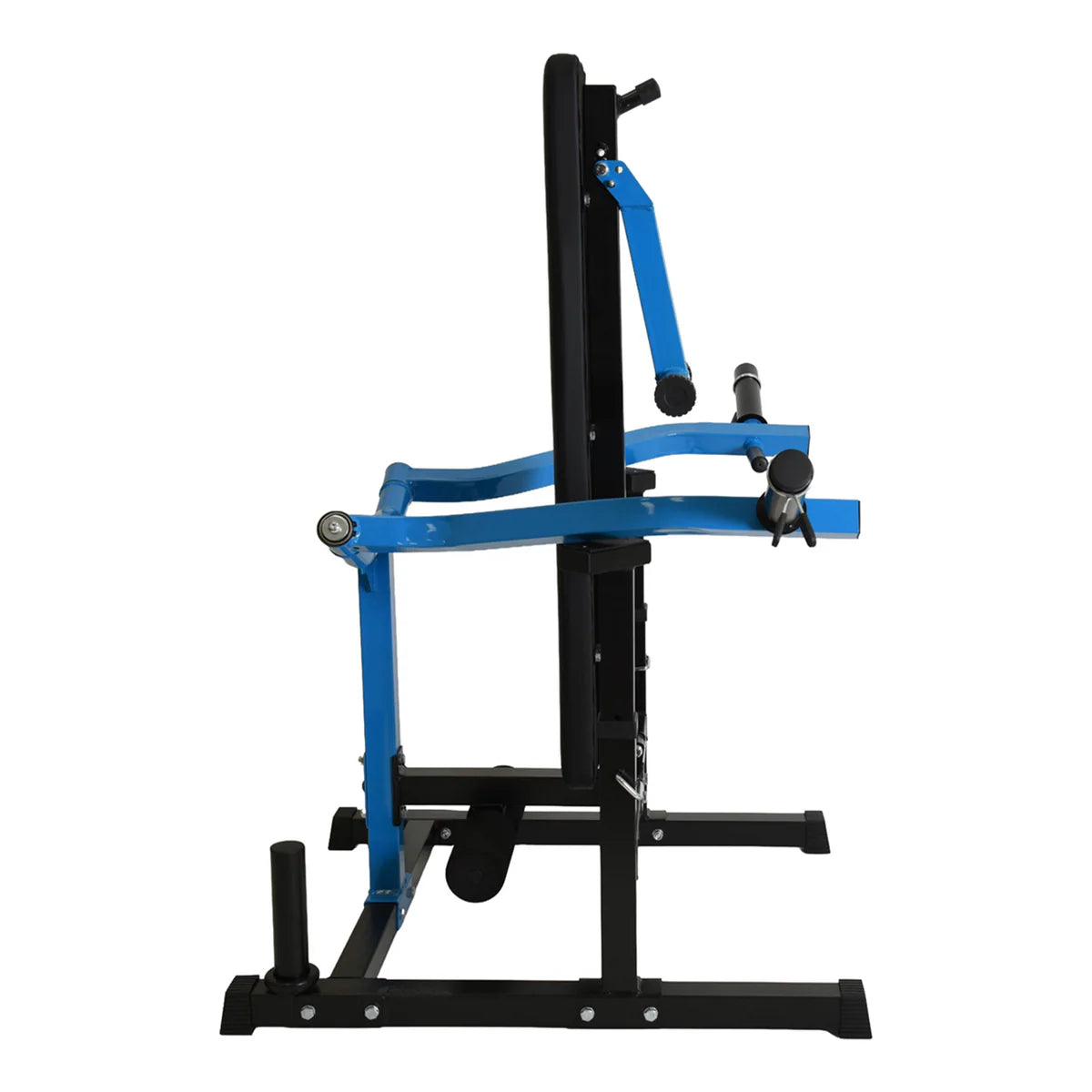 adjustable bench press machine for home gym with guided press arms and weight plate system