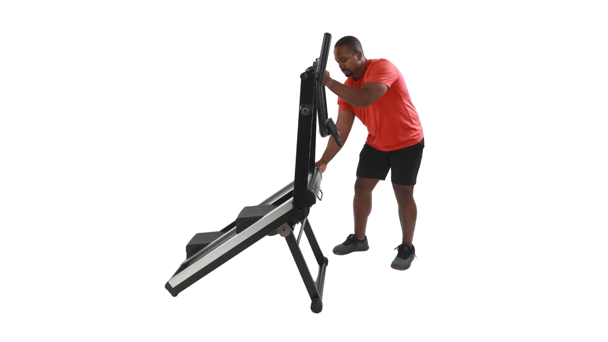 foldable stair climber machine for home workouts with adjustable resistance and incline