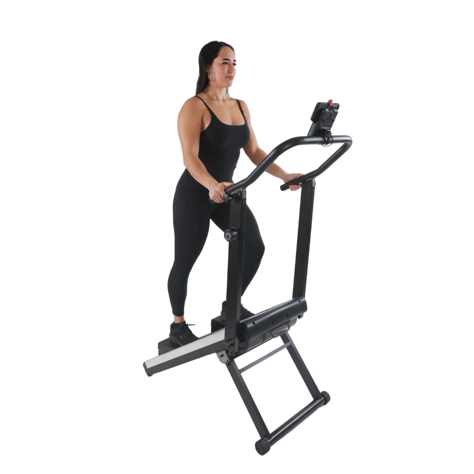 foldable stair climber machine for home workouts with adjustable resistance and incline