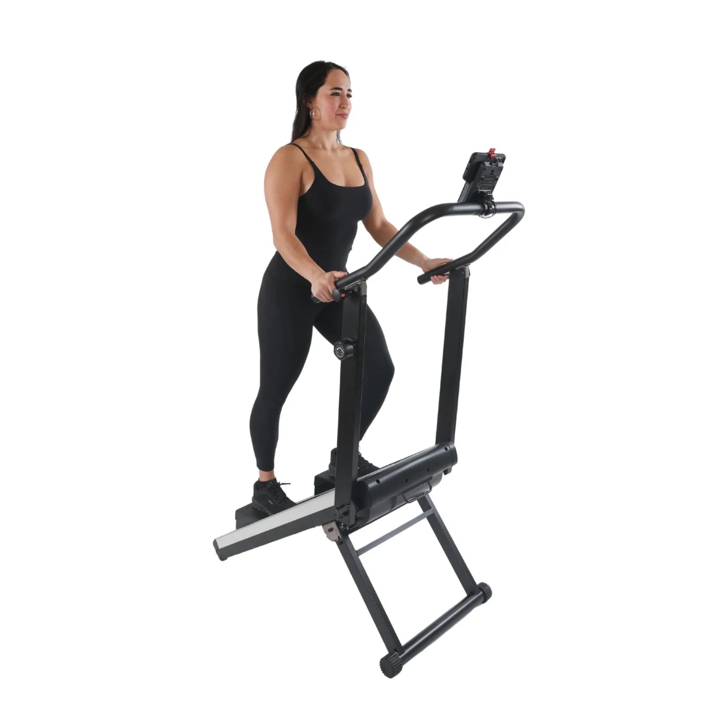 foldable stair climber machine for home workouts with adjustable resistance and incline
