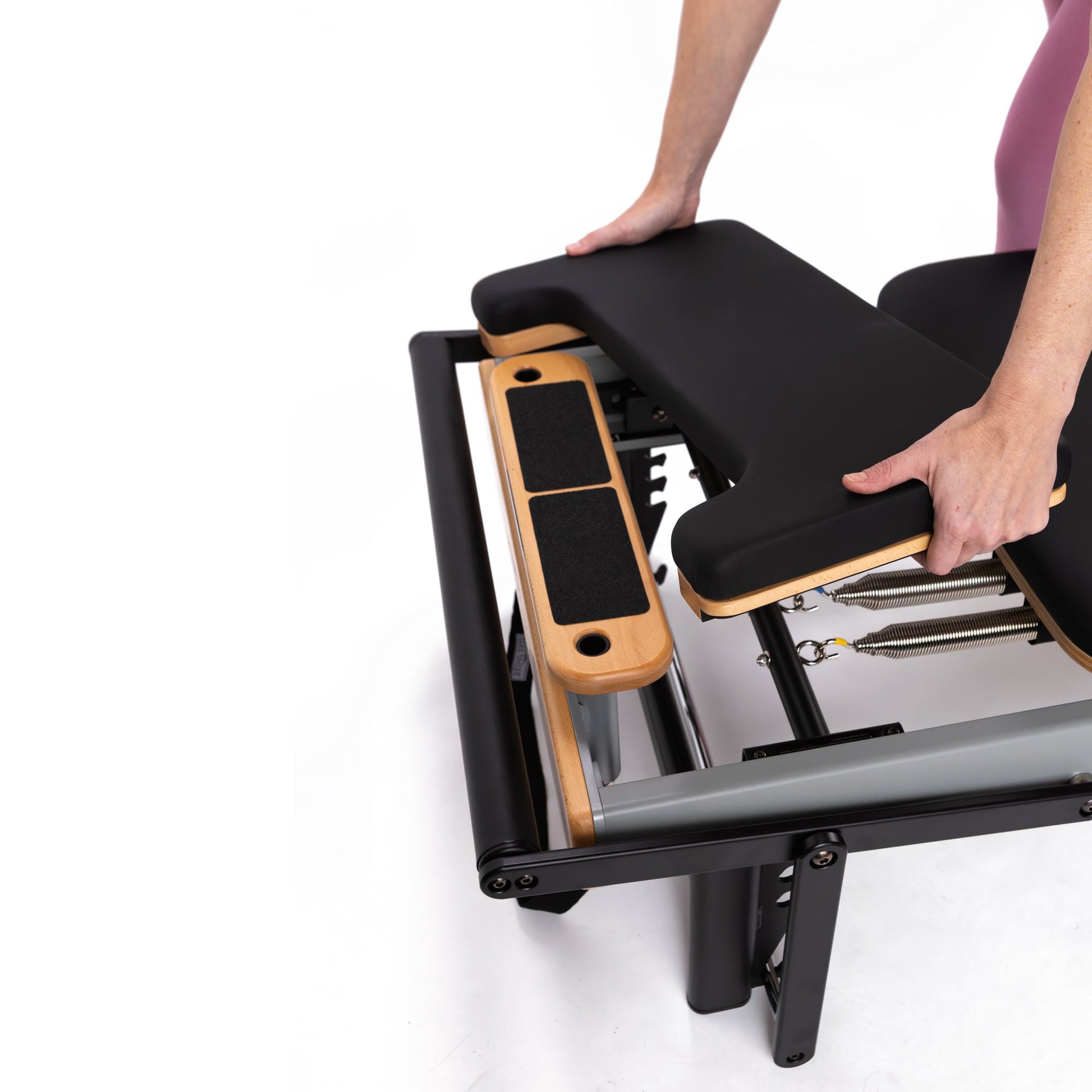 Fit Reformer pad footplate extender close-up showing padded surface