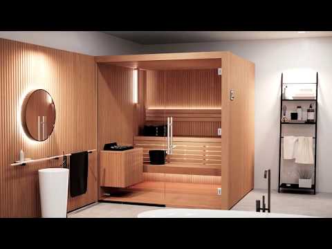 Auroom Libera Glass Indoor Modular Cabin Sauna Kit - Pilates Reformers Plus