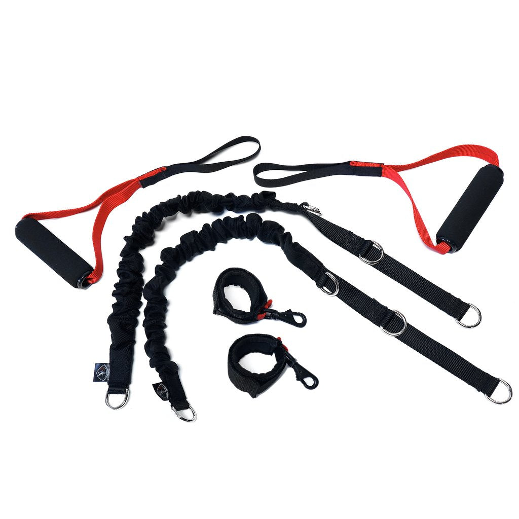 Lagree Fitness Micro Cables w/ Red Handle Bundle - Pilates Reformers Plus