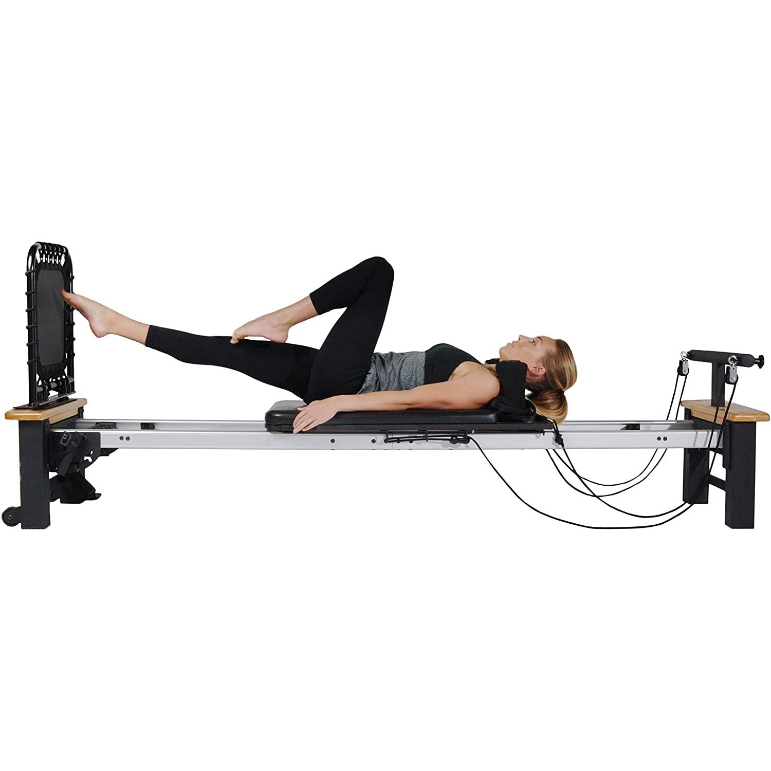 AeroPilates Premier Reformer - Pilates Reformer Workout Machine for Home  Gym - Cardio Fitness Rebounder - Up to 300 lbs Weight Capacity