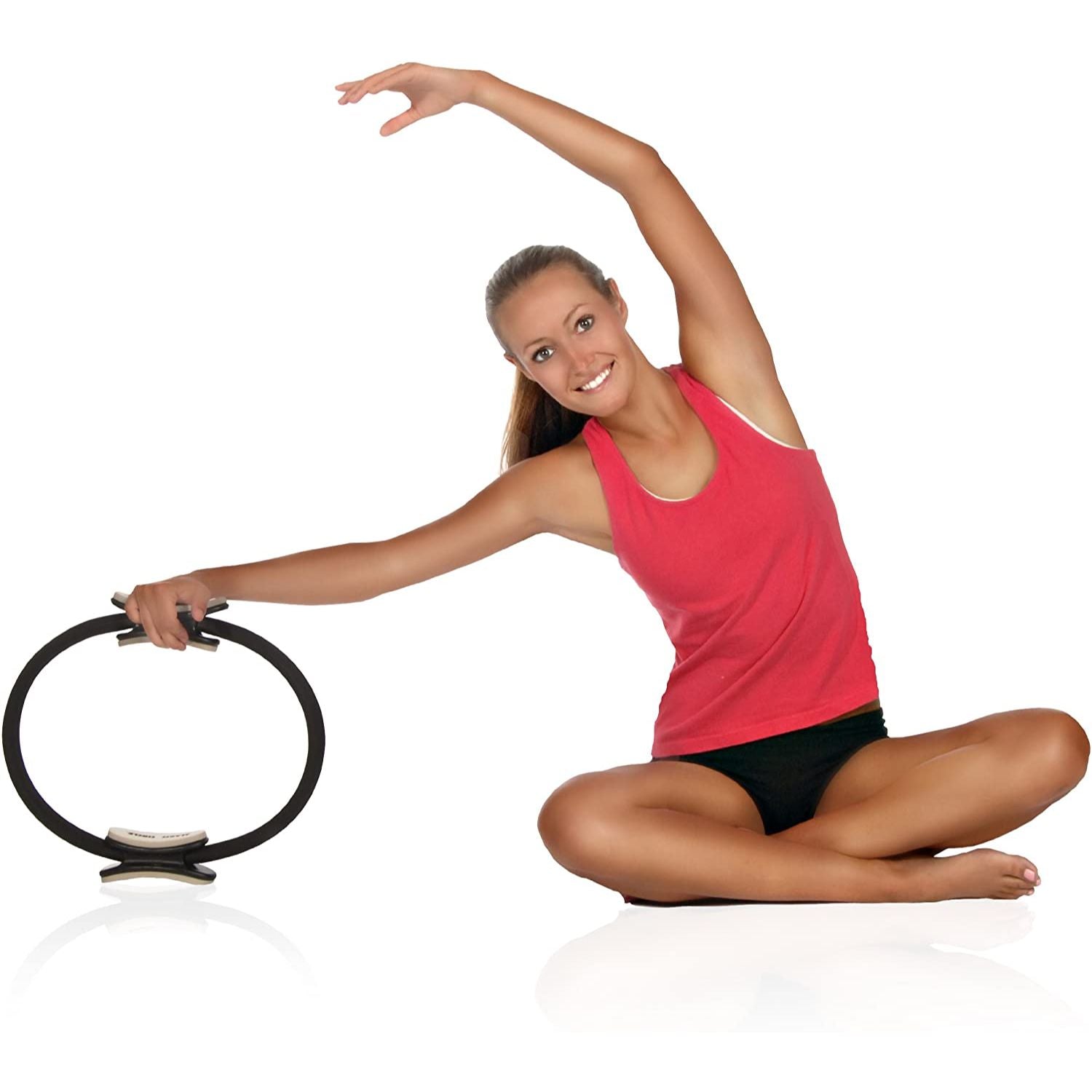 Yoga Circle Pilates Ring Pilates Exercise Rings Fitness Magic Circle  Pilates Ring Magic Circle Pilates Stretching Rings Ring Thigh Exerciser  black