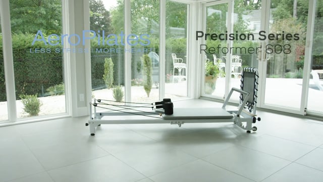 AeroPilates Precision Series Reformer Machine for Home Exercise Workouts,  White - 85.75 x 23.75 x 20.5 inches