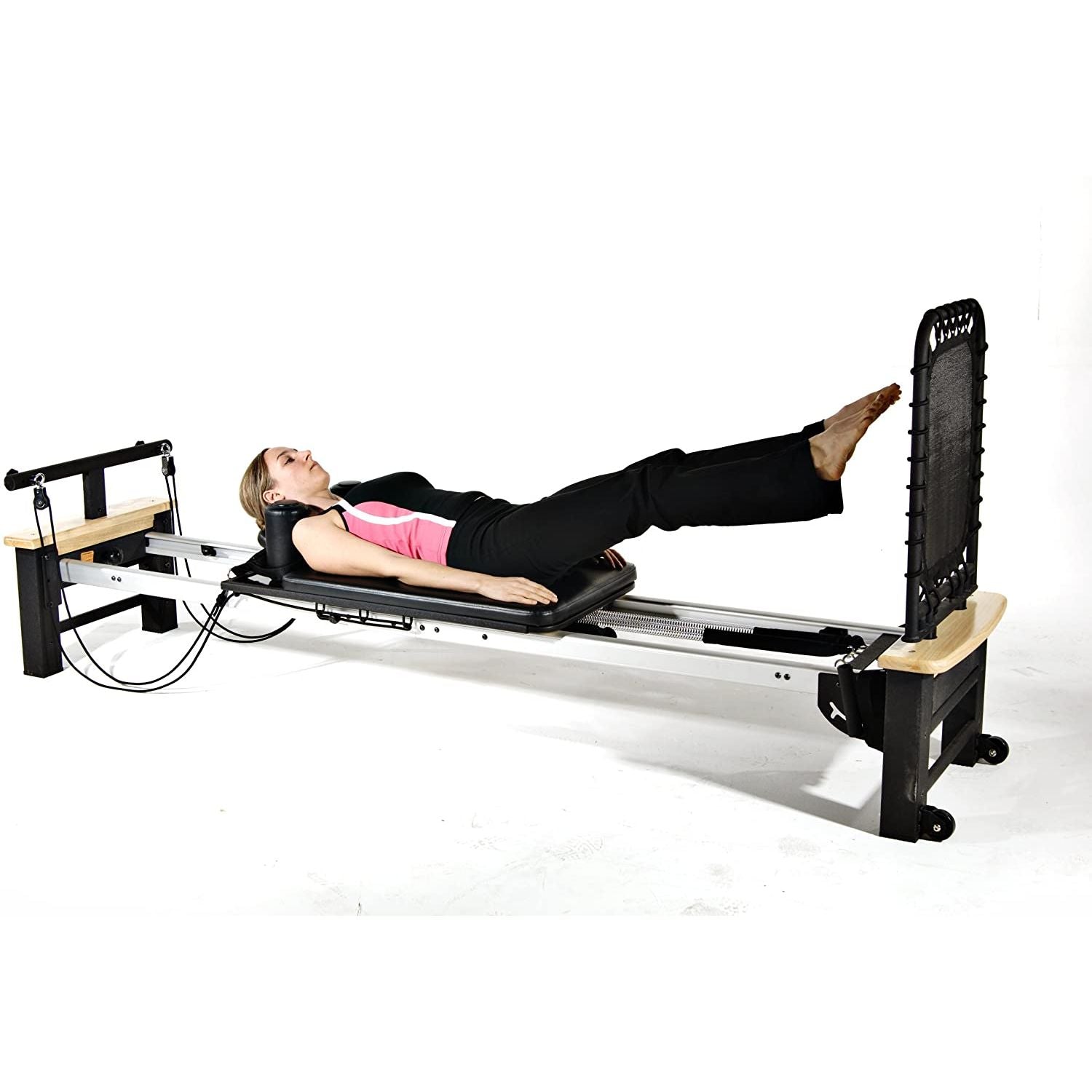 Pilates Reformer Machine for Home Workouts with Foldable Frame, Pilates  Reformer with 5 Resistance Cords, Easy to Move and Store, Features Sturdy