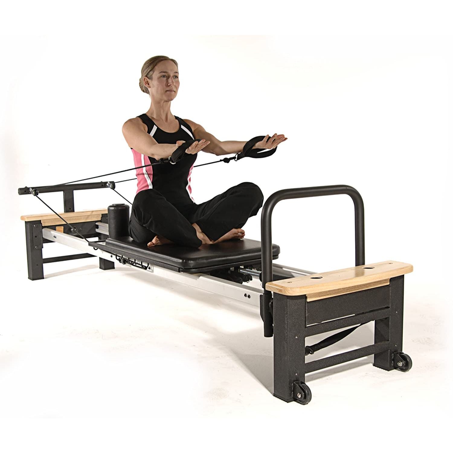 AeroPilates Pro Series Reformer - Pilates Reformer Workout Machine for Home  Gym - Cardio Fitness Rebounder - Up to 300 lbs Weight Capacity