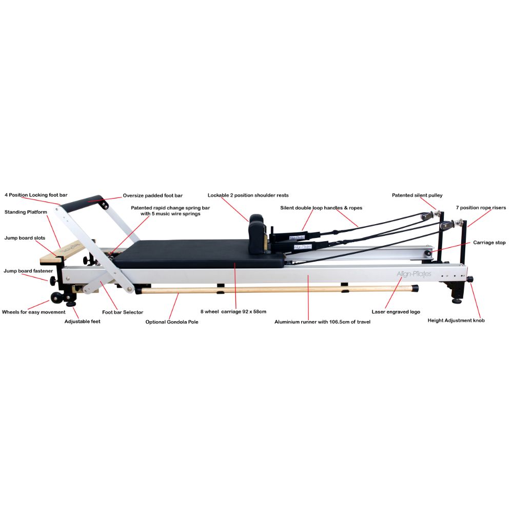 Buy Align Pilates C8 Pro Reformer Machine with Free Shipping
