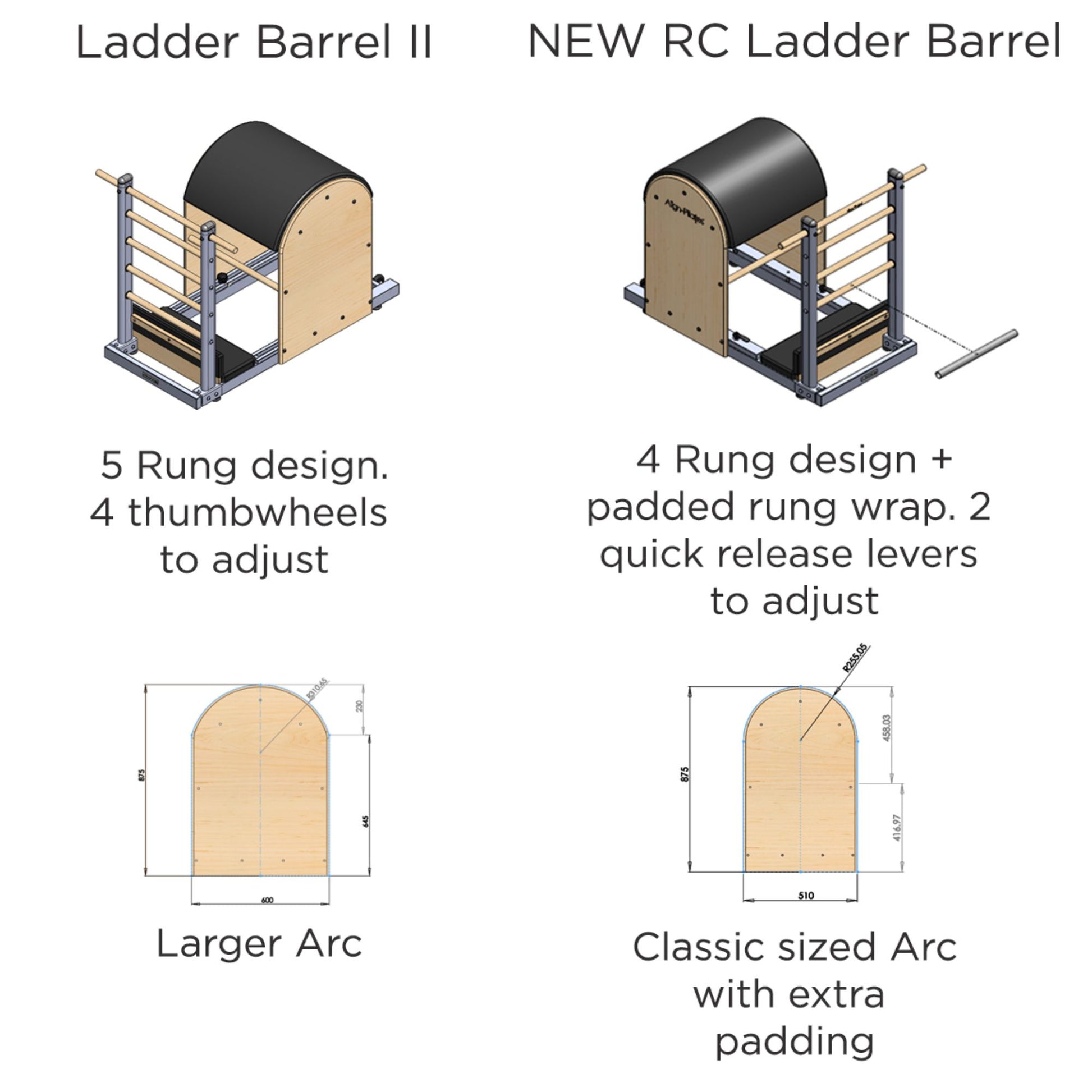 Ladder Barrel RC, Pilates Ladder Barrel